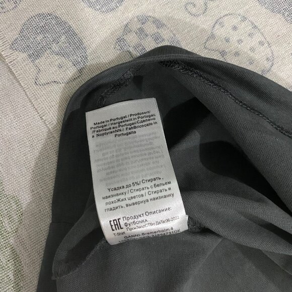 Ganni Future Heavy Cherry Drop Shoulder Black Short Sleeve - Picture 8 of 8